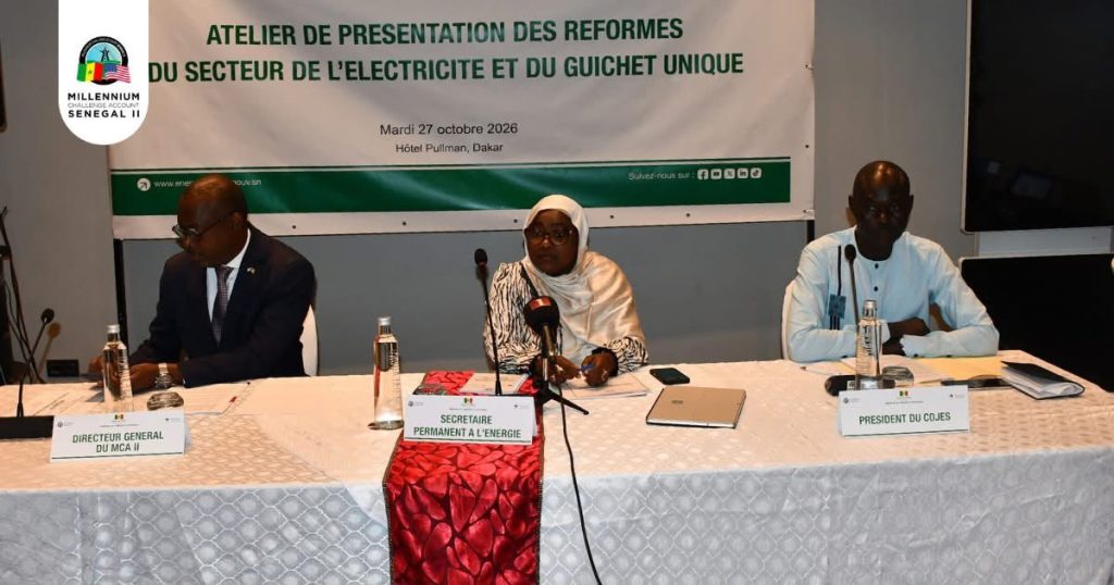 PRESENTATION DES REFORMES DU SECTEUR DE L’ELECTRICITE ET DU GUICHET UNIQUE 